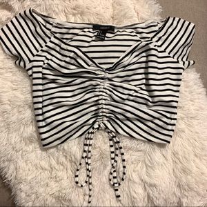 Forever21 Striped Crop Top